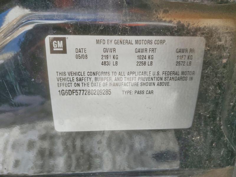 Auction sale of the 2008 Cadillac Cts, vin: 1G6DF577280209285, lot number: 78152285