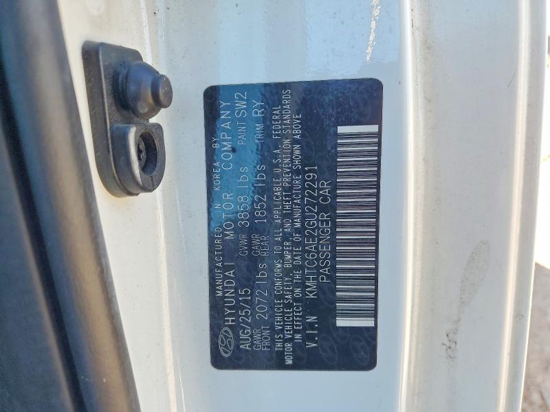 Продажа на аукционе авто 2016 Hyundai Veloster, vin: KMHTC6AE2GU272291, номер лота: 77236145