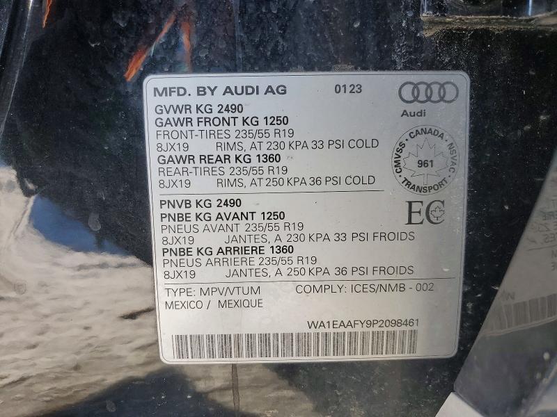 Aukcja sprzedaży 2023 Audi Q5, vin: WA1EAAFY9P2098461, numer aukcji: 77436755