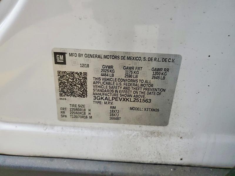 Aukcja sprzedaży 2019 Gmc Terrain, vin: 3GKALPEVXKL251563, numer aukcji: 72941745