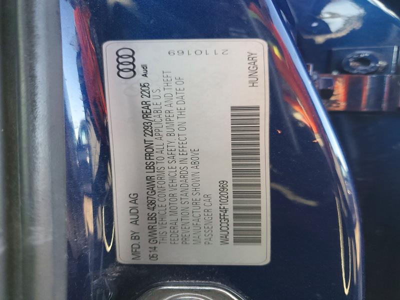 2015 Audi A3 მანქანა იყიდება აუქციონზე, vin: WAUCCGFF4F1020969, აუქციონის ნომერი: 78540785