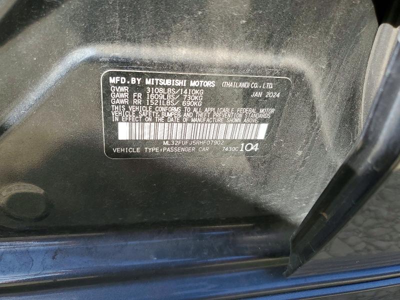 Продаж на аукціоні авто 2024 Mitsubishi Mirage, vin: ML32FUFJ5RHF07902, номер лоту: 78556935