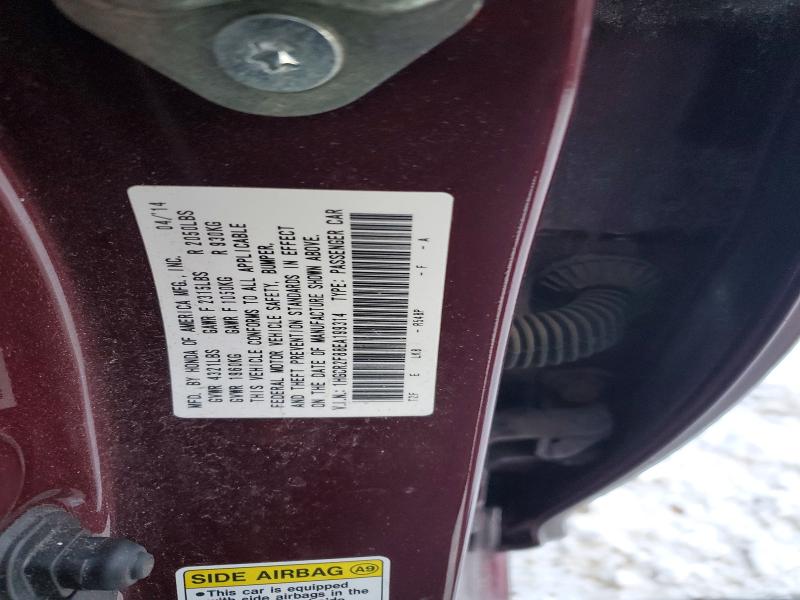 76004715 :رقم المزاد ، 1HGCR2F88EA199314 vin ، 2014 Honda Accord مزاد بيع