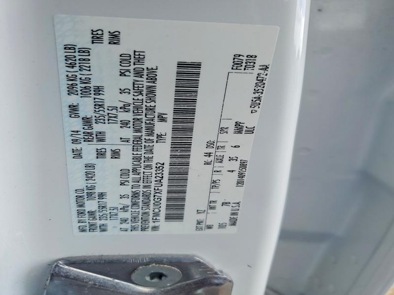 Aukcja sprzedaży 2015 Ford Escape, vin: 1FMCU0G7XFUA23352, numer aukcji: 78028555