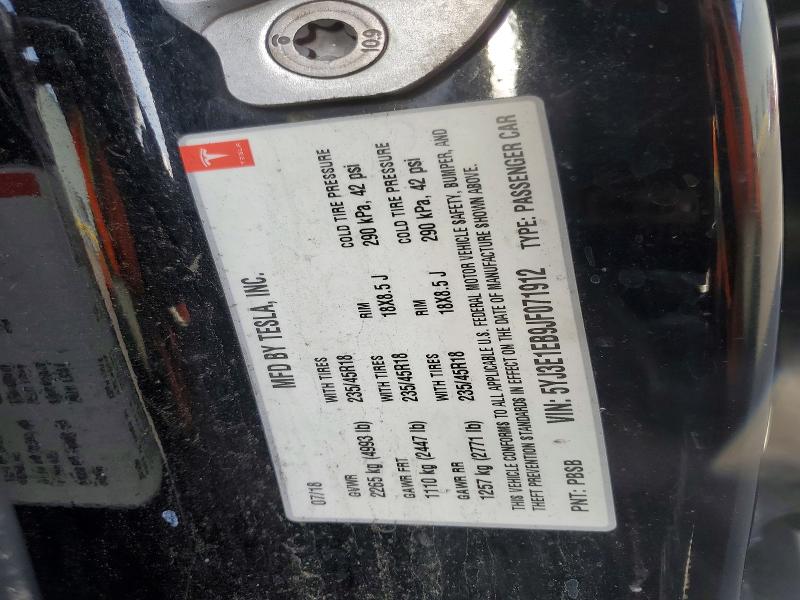 Aukcja sprzedaży 2018 Tesla Model 3, vin: 5YJ3E1EB9JF071912, numer aukcji: 76263085