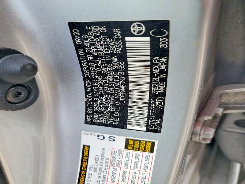 78309255 :رقم المزاد ، JTDEPMAE0MJ141556 vin ، 2021 Toyota Corolla مزاد بيع