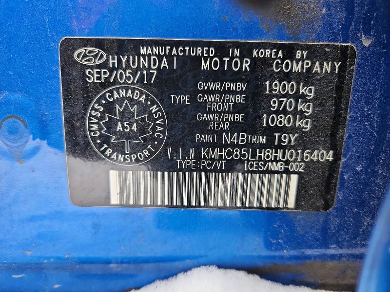 Aukcja sprzedaży 2017 Hyundai Ioniq, vin: KMHC85LH8HU016404, numer aukcji: 74615155