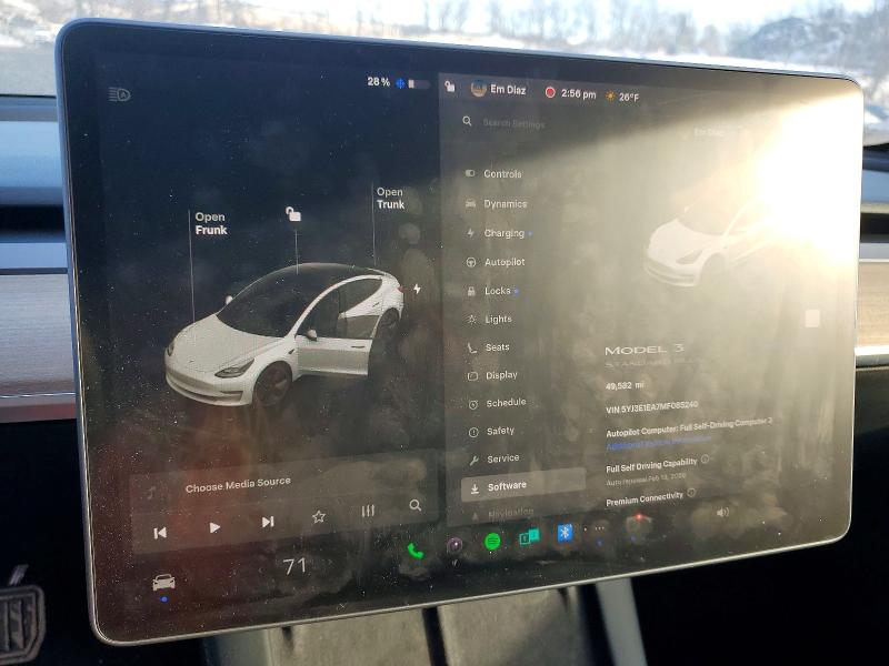 76539105 :رقم المزاد ، 5YJ3E1EA7MF085240 vin ، 2021 Tesla Model 3 مزاد بيع