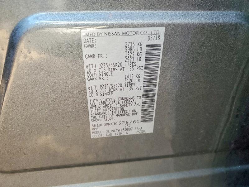 Продаж на аукціоні авто 2018 Infiniti Qx60, vin: 5N1DL0MMXJC528761, номер лоту: 79000845