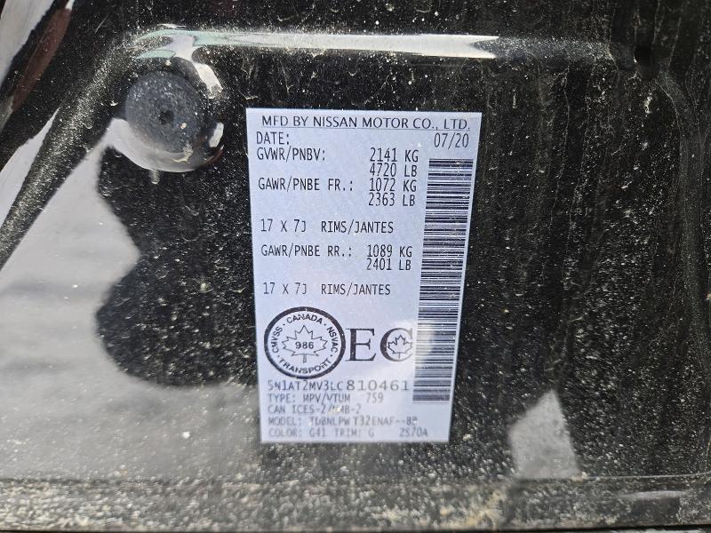 Продаж на аукціоні авто 2020 Nissan Rogue, vin: 5N1AT2MV3LC810461, номер лоту: 76604045