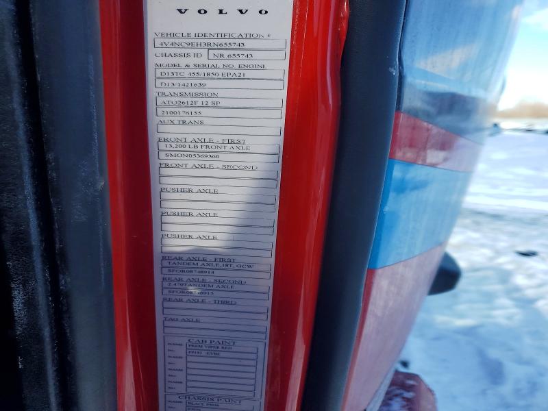 2024 Volvo Vn მანქანა იყიდება აუქციონზე, vin: 4V4NC9EH3RN655743, აუქციონის ნომერი: 75597225