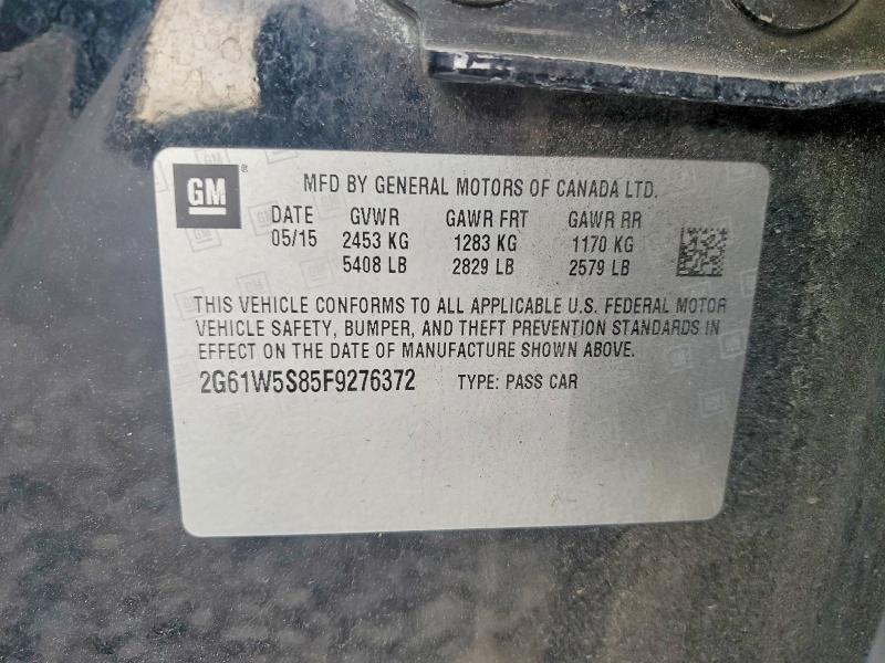 Продажа на аукционе авто 2015 Cadillac Xts, vin: 2G61W5S85F9276372, номер лота: 78924565