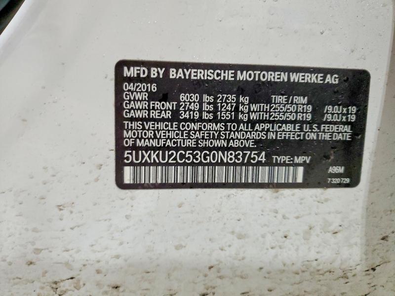 Продаж на аукціоні авто 2016 Bmw X6, vin: 5UXKU2C53G0N83754, номер лоту: 78606345