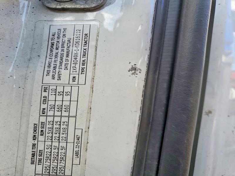 Продажа на аукционе авто 2019 Peterbilt Peterbilt, vin: 1XPBD49X1KD616112, номер лота: 75787235