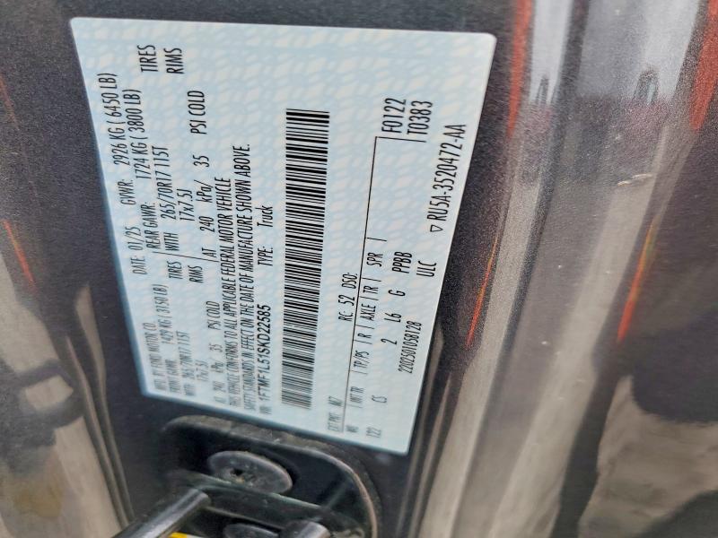 Aukcja sprzedaży 2025 Ford F150, vin: 1FTMF1L51SKD22585, numer aukcji: 78869495