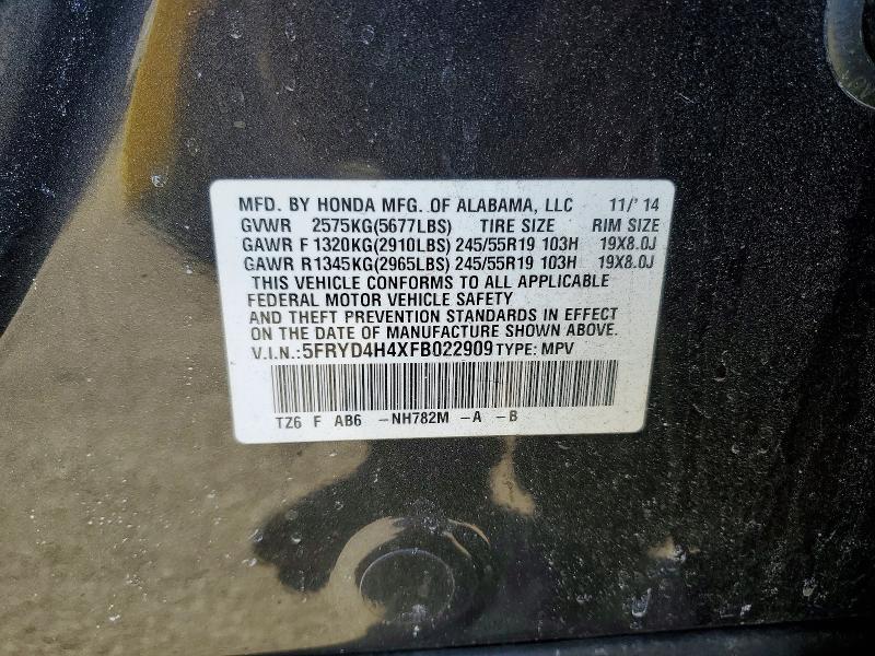 Продажа на аукционе авто 2015 Acura Mdx, vin: 5FRYD4H4XFB022909, номер лота: 79249005