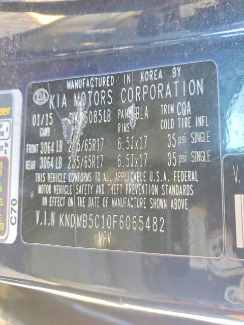 2015 Kia Sedona მანქანა იყიდება აუქციონზე, vin: KNDMB5C10F6065482, აუქციონის ნომერი: 76888535