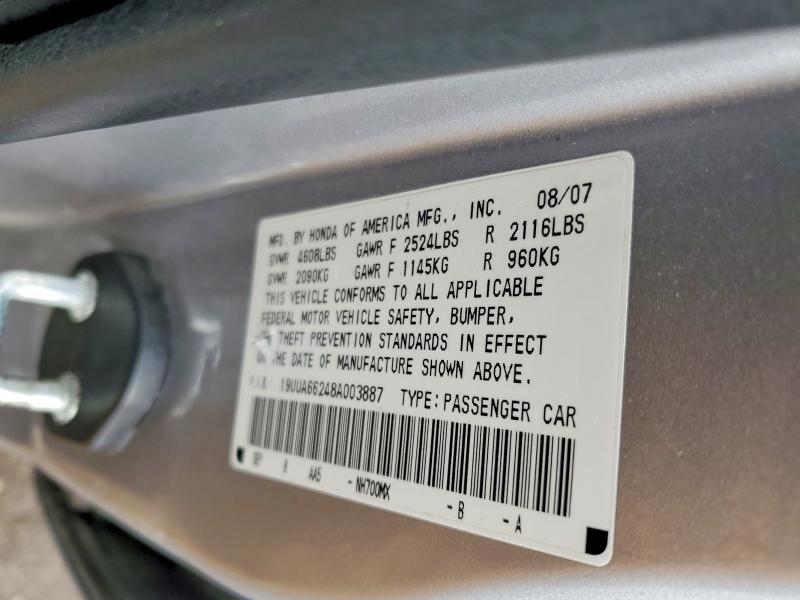 Продаж на аукціоні авто 2008 Acur Tl, vin: 19UUA66248A003887, номер лоту: 79292705