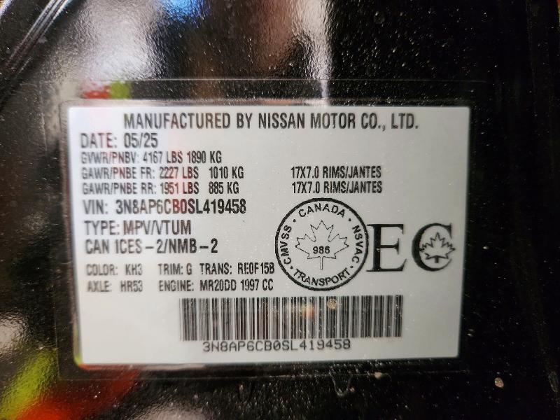 Aukcja sprzedaży 2025 Nissan Kicks, vin: 3N8AP6CB0SL419458, numer aukcji: 76280455