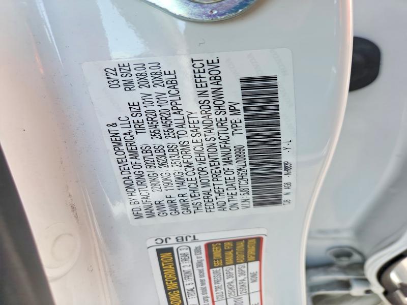 2022 Acura Rdx მანქანა იყიდება აუქციონზე, vin: 5J8TC2H62NL008990, აუქციონის ნომერი: 78563115