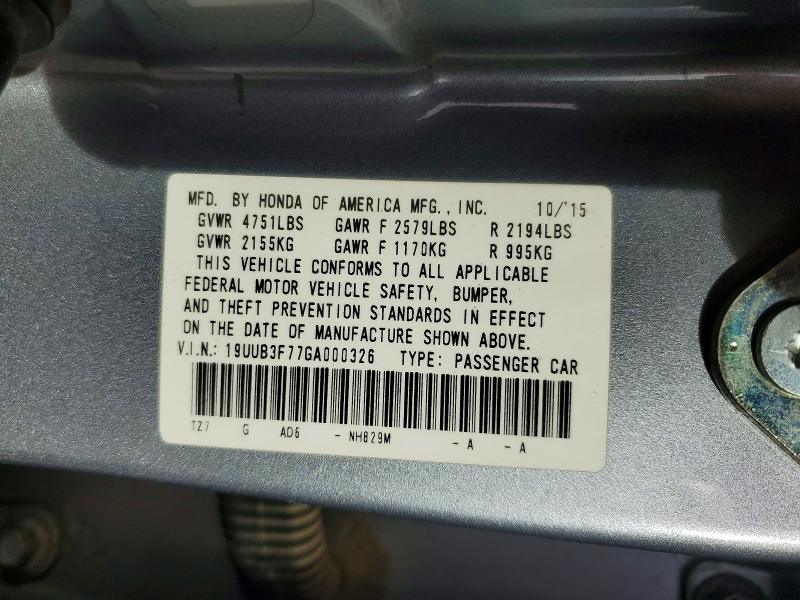 Продажа на аукционе авто 2016 Acura Tlx, vin: 19UUB3F77GA000326, номер лота: 76569325