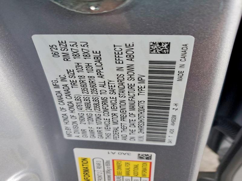 Aukcja sprzedaży 2026 Honda Cr-v, vin: 2HKRS3H75TH304775, numer aukcji: 79098805