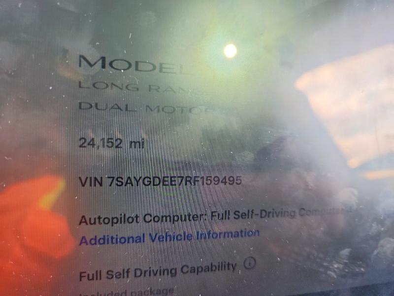 78834325 :رقم المزاد ، 7SAYGDEE7RF159495 vin ، 2024 Tesla Model Y مزاد بيع
