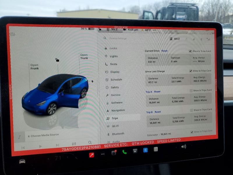 Продаж на аукціоні авто 2023 Tesla Model Y, vin: 7SAYGDEE2PA210881, номер лоту: 78986965
