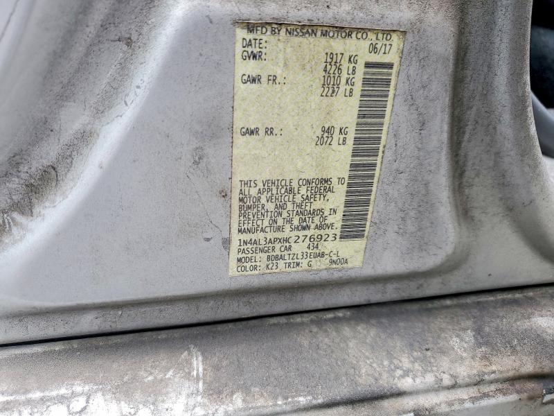 76350675 :رقم المزاد ، 1N4AL3APXHC276923 vin ، 2017 Nissan Altima مزاد بيع