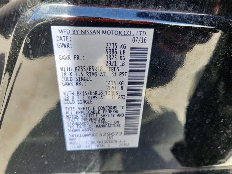 Aukcja sprzedaży 2016 Infiniti Qx60, vin: 5N1AL0MM0GC529672, numer aukcji: 77696635