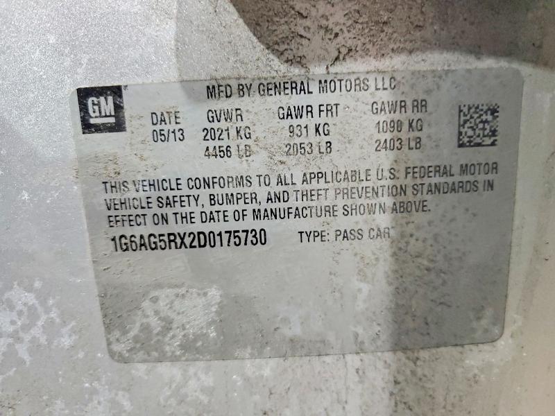 Продаж на аукціоні авто 2013 Cadillac Ats, vin: 1G6AG5RX2D0175730, номер лоту: 79111215