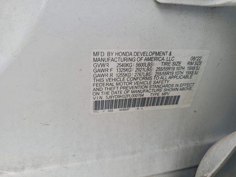Продажа на аукционе авто 2023 Acura Mdx, vin: 5J8YD9H32PL000764, номер лота: 77782295