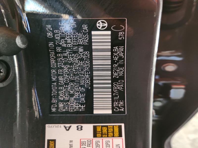 Aukcja sprzedaży 2024 Toyota Corolla, vin: JTDBCMFE7R3067328, numer aukcji: 77229035