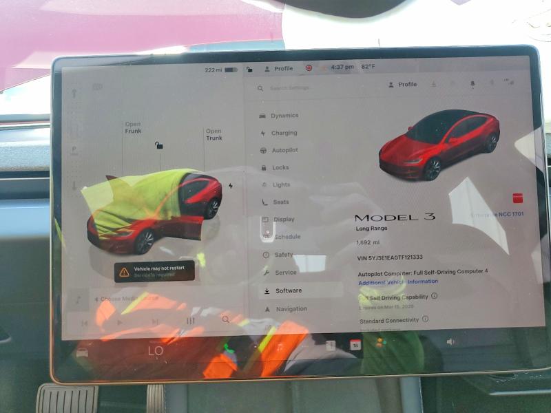77855385 :رقم المزاد ، 5YJ3E1EA0TF121333 vin ، 2026 Tesla Model 3 مزاد بيع