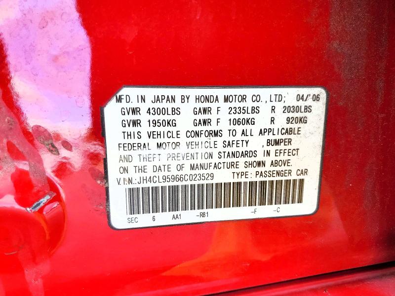 Продажа на аукционе авто 2006 Acura Tsx, vin: JH4CL95966C023529, номер лота: 77926795