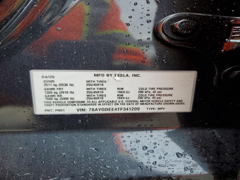 Aukcja sprzedaży 2026 Tesla Model Y, vin: 7SAYGDEE4TF341209, numer aukcji: 76552025