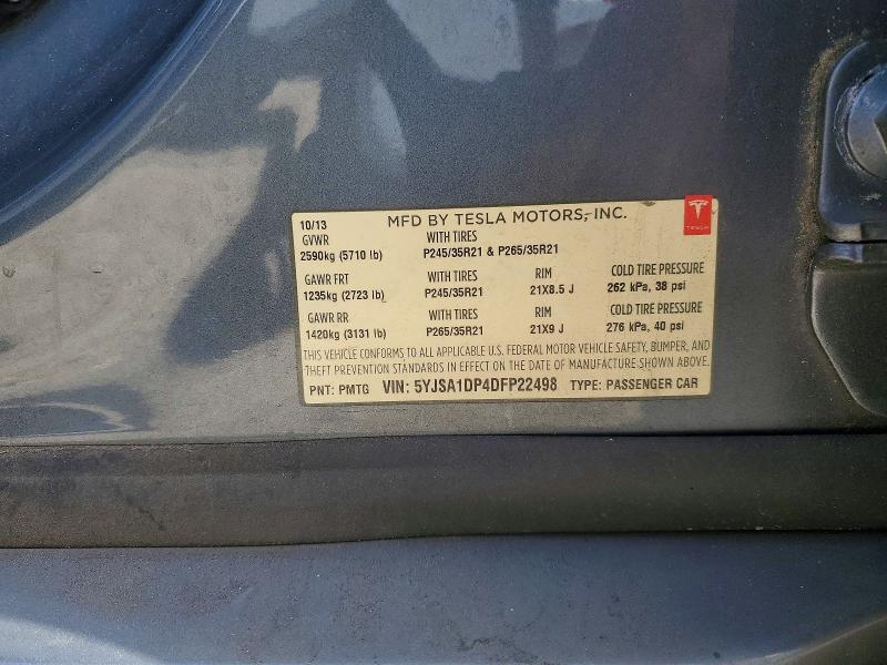 Продажа на аукционе авто 2013 Tesla Model S, vin: 5YJSA1DP4DFP22498, номер лота: 77745745