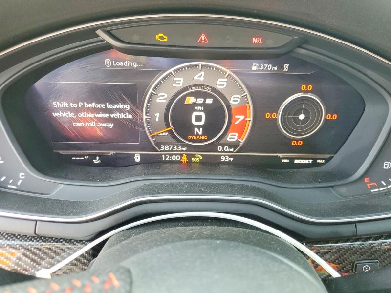 2019 Audi Rs5 მანქანა იყიდება აუქციონზე, vin: WUABWCF58KA907509, აუქციონის ნომერი: 79209155