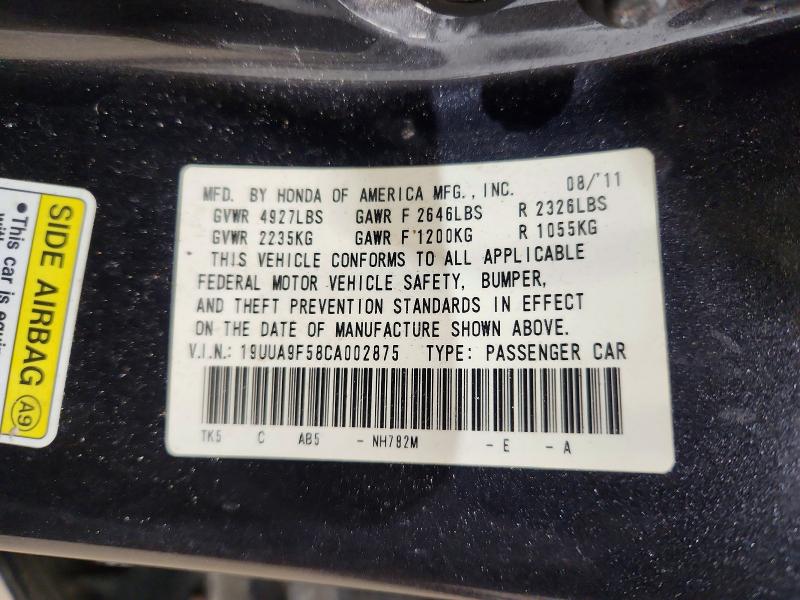 Aukcja sprzedaży 2012 Acura Tl, vin: 19UUA9F58CA002875, numer aukcji: 76762805