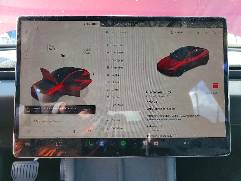 2025 Tesla Model 3 მანქანა იყიდება აუქციონზე, vin: 5YJ3E1EA0SF058510, აუქციონის ნომერი: 78081025