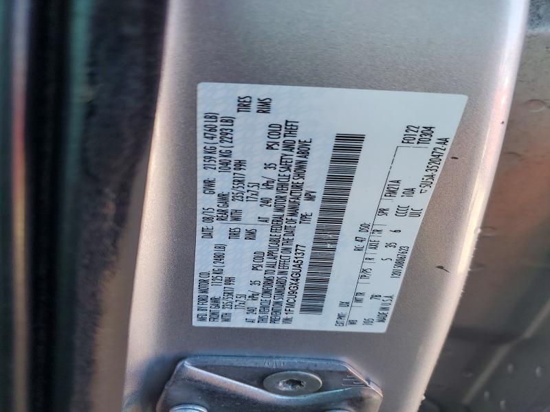 Aukcja sprzedaży 2016 Ford Escape, vin: 1FMCU9GX4GUA51377, numer aukcji: 79109245
