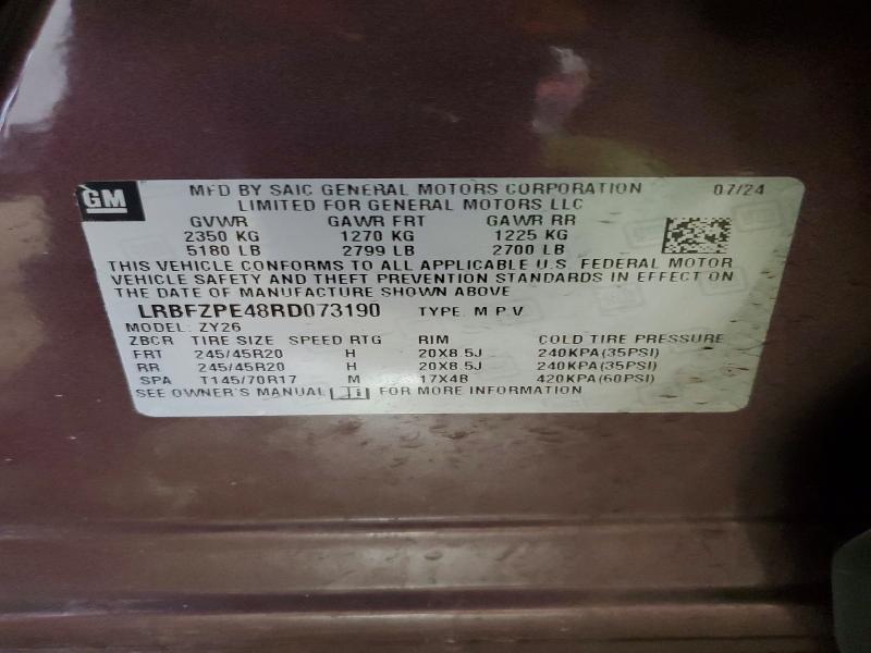 Продаж на аукціоні авто 2024 Buick Envision, vin: LRBFZPE48RD073190, номер лоту: 75774785