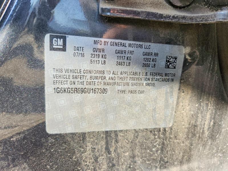 Продажа на аукционе авто 2016 Cadillac Ct6 Premiu, vin: 1G6KG5R69GU167309, номер лота: 77235185
