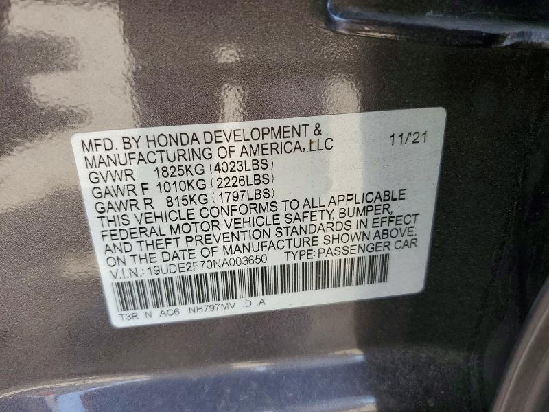 Продаж на аукціоні авто 2022 Acura Ilx, vin: 19UDE2F70NA003650, номер лоту: 77242025