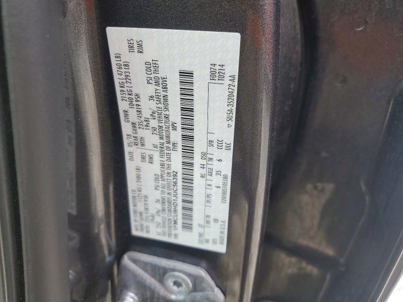 78713975 :رقم المزاد ، 1FMCU9HD1JUC56392 vin ، 2018 Ford Escape مزاد بيع