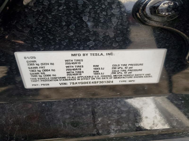 Продаж на аукціоні авто 2025 Tesla Model Y, vin: 7SAYGDEE4SF301324, номер лоту: 78544075