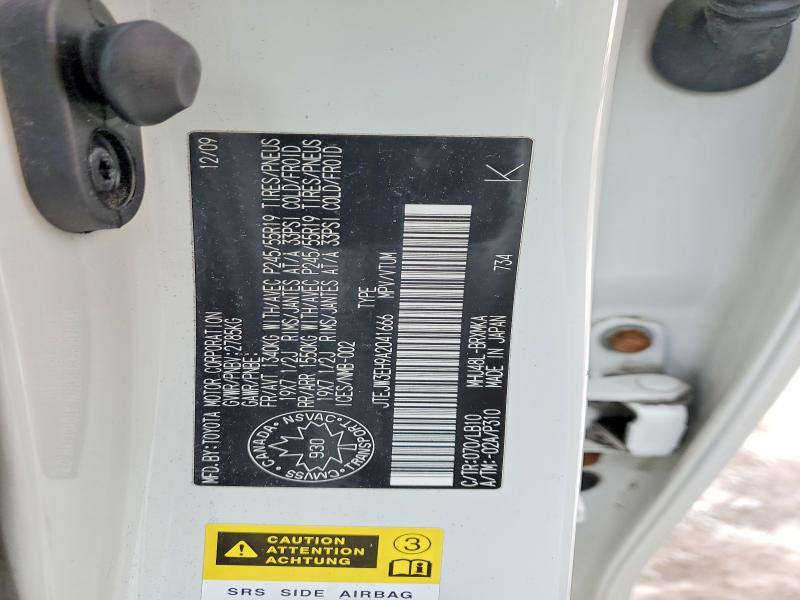 Aukcja sprzedaży 2010 Toyota Highlander Hybrid, vin: JTEJW3EH9A2041666, numer aukcji: 77093705