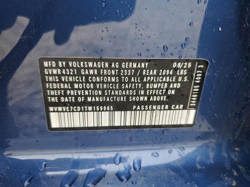 Продажа на аукционе авто 2026 Volkswagen Gti, vin: WVWVE7CD1TW159965, номер лота: 76833745