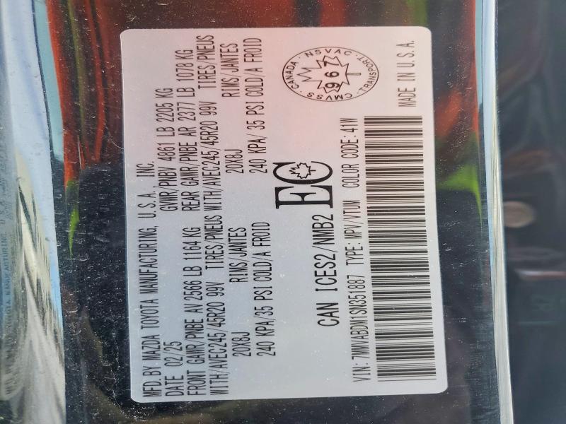 Aukcja sprzedaży 2025 Mazda Cx-50, vin: 7MMVABDM1SN351887, numer aukcji: 77291675