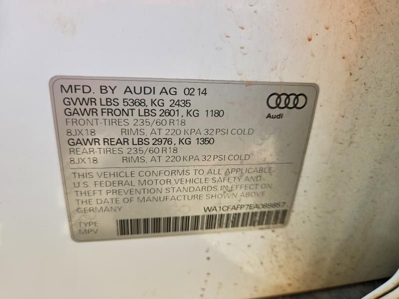 Продаж на аукціоні авто 2014 Audi Q5, vin: WA1CFAFP7EA089857, номер лоту: 76954755